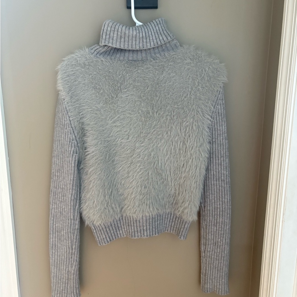 SHEIN Gray Turtle Neck Sweater Cozy Knit